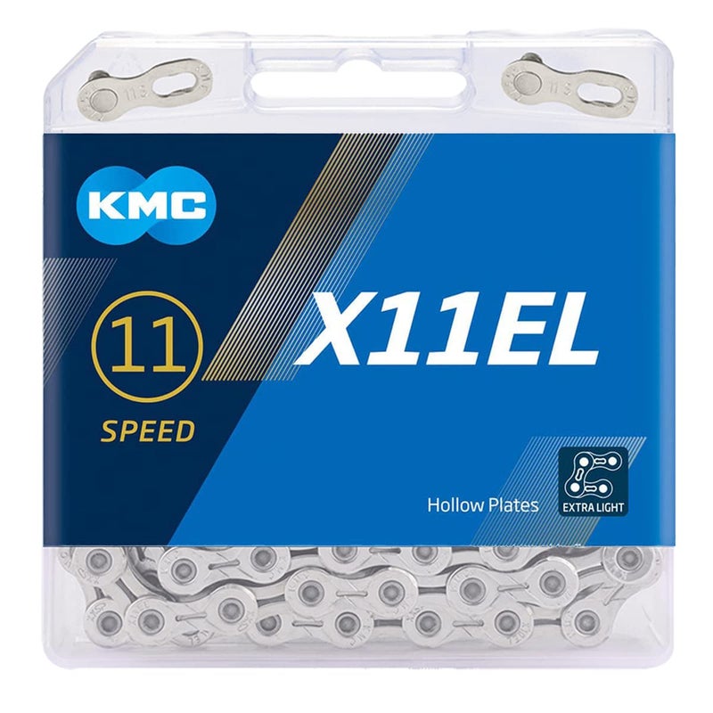 KMC Bike Chain X11, High Speed Bicycle Chain, Unbeatable Durability & Easy Mounting with X-Bridge Outer Plate, Shifting Performance Bicycle Chain, 11-Speed Bike Chain, 1/2" X 11/128" - 118 Links - Image 1